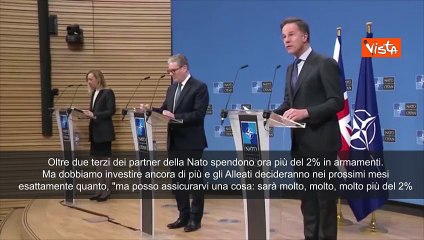 Rutte: "La spesa Nato per la difesa sar? ben oltre il 2%"
