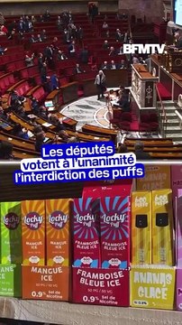 L'Assemblée nationale a voté à l'unanimité l'interdiction des puffs