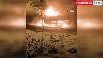 Kastamonu'da Seyir Halindeki Otomobil Alev Alev Yandı