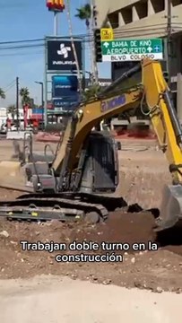 Trabajan doble turno en la construcción del paso a desnivel en Colosio y Solidaridad