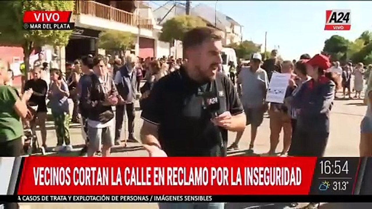 A24.com - 🚨MAR DEL PLATA： VECINOS RECLAMAN MAYOR SEGURIDAD  La movilización surge a raíz del as