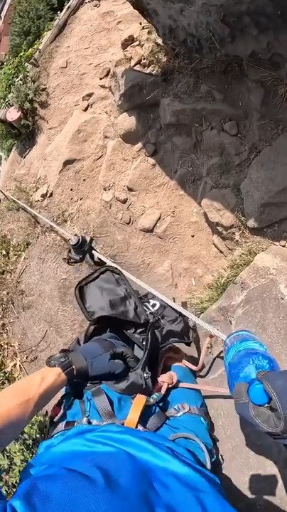 Camera Falls While Rock Climbing