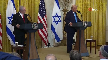 Netanyahu ile görüşen Trump'tan Filistin için skandal ifadeler!