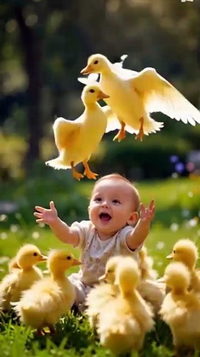 Duckling Flying Very Fun ny Moments #duckling #baby #fyp #viral #trending #everyone