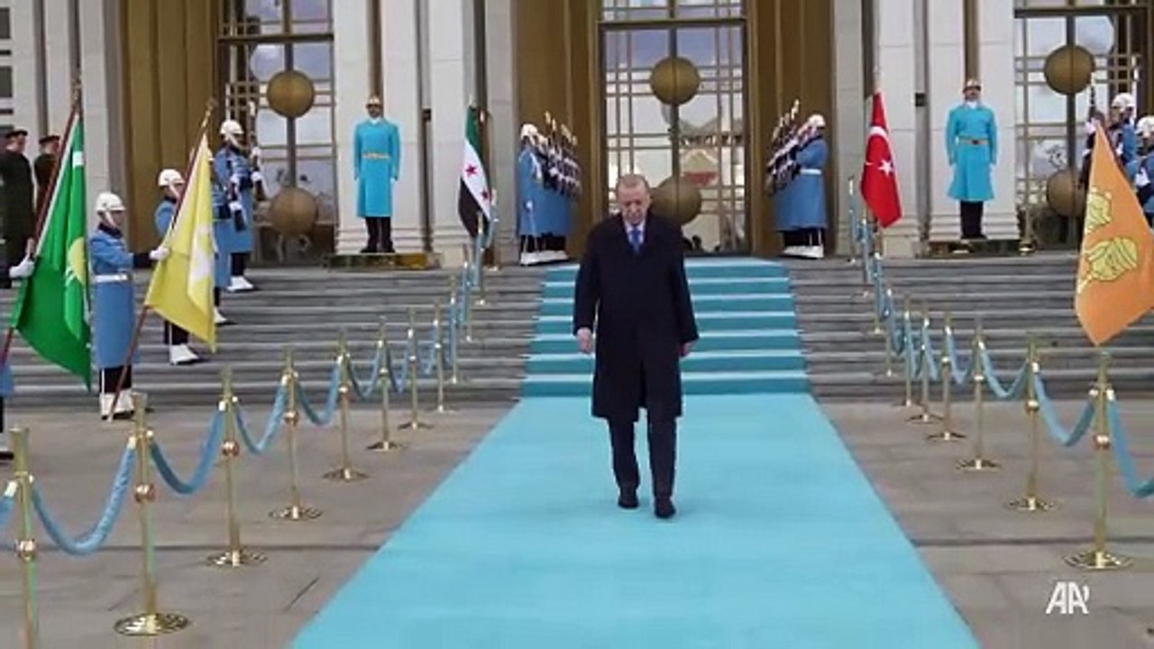 Cumhurbaşkanı Erdoğan, Suriye Cumhurbaşkanı Şara'yı resmi törenle karşıladı