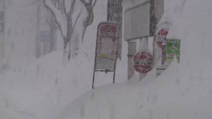 일본 홋카이도 12시간에 120㎝ 폭설..."역대 최대" / YTN