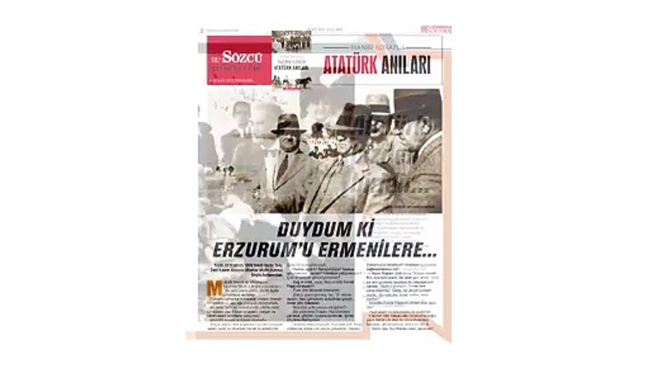 Hanri Benazus'un kaleminden Atatürk Anıları, SÖZCÜ ile birlikte ücretsiz