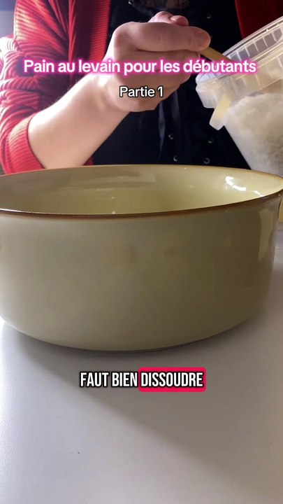 Recette super simplifiée pour faire ton premier pain. L’objectif est de ne pas être submergé par toutes les étapes et d’apprendre à manier une pâte humide. #pain #painaulevain #painfacile #levain #sourdough #sourdoughbread