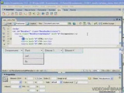 Dreamweaver CS3 : Les Menus Spry