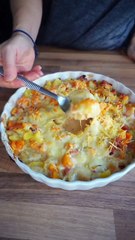 gratin courge patate et lardons