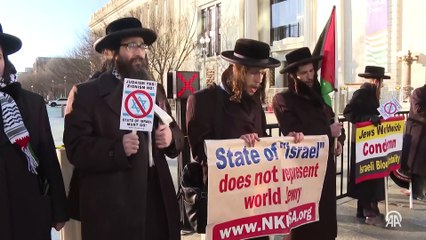 ABD'deki Yahudilerden protesto: 'Soykırım başbakanı'