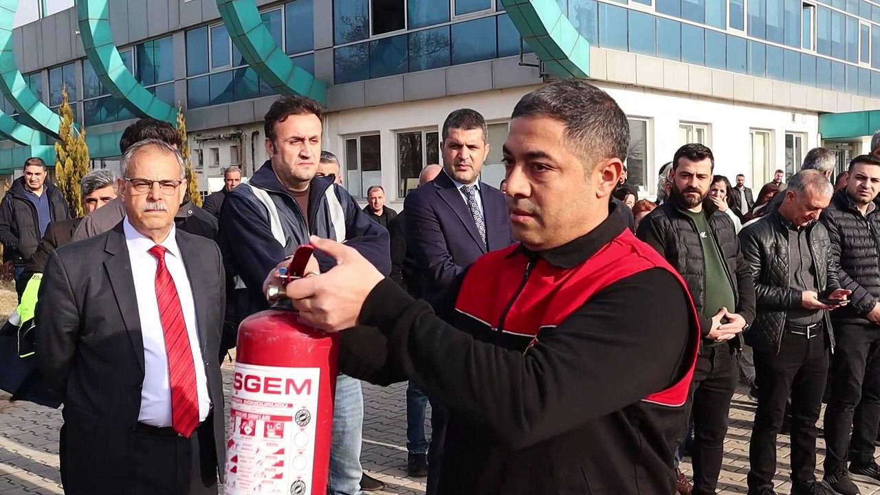 DİSKİ’de yangın tatbikatı