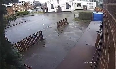 This is the moment a fly-tipper spread their load over a Bilston road