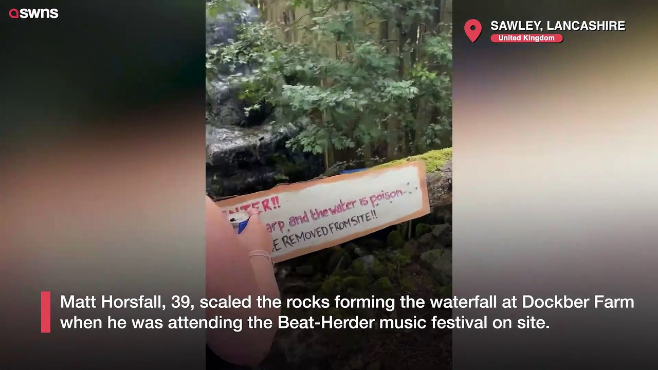 Tourist 'nearly died' when he ignored sign and fell down Lancashire waterfall