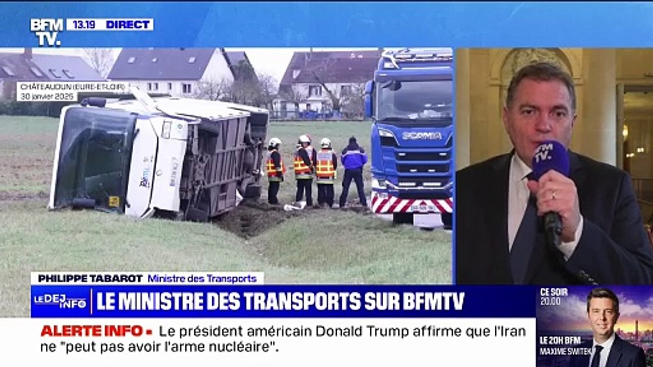 "Il existe des conducteurs qui peuvent conduire un autobus ou un autocar soit en état d'ébriété soit sous l'effet de stupéfiants", déplore Philippe Tabarot, ministre des Transports
