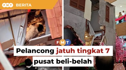 Pelancong jatuh dari tingkat 7 pusat beli-belah di P Pinang
