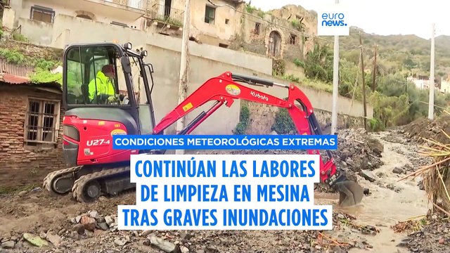 Italia comienza la limpieza en Mesina tras las devastadoras inundaciones en Sicilia