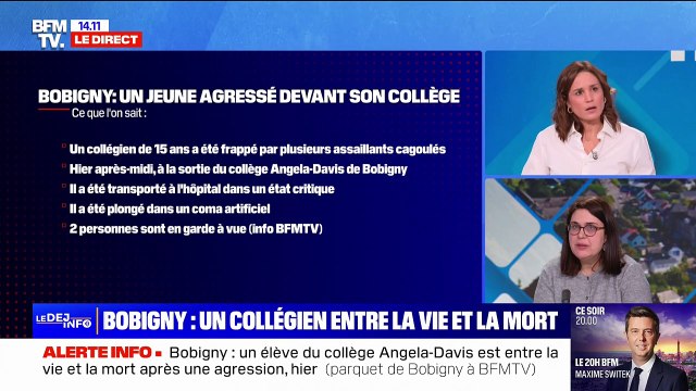 Collégien agressé à Bobigny: deux personnes, dont un mineur, ont été placés en garde à vue
