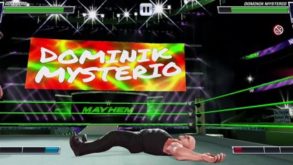 wwe mayhem 1vs3 match goldberg vs dominik mysterio road dogg mankind mobile gaming video