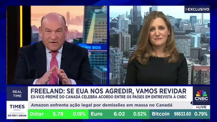 Se EUA nos agredir, vamos revidar, diz ex-vice-primeira-dama do Canadá à CNBC