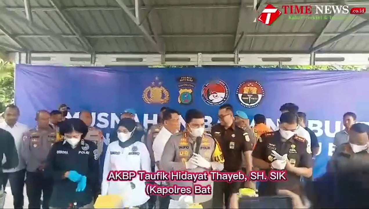 Kapolres Batu Bara Pimpin Pemusnahan Narkoba Jenis Sabu dan Pil Ekstasi