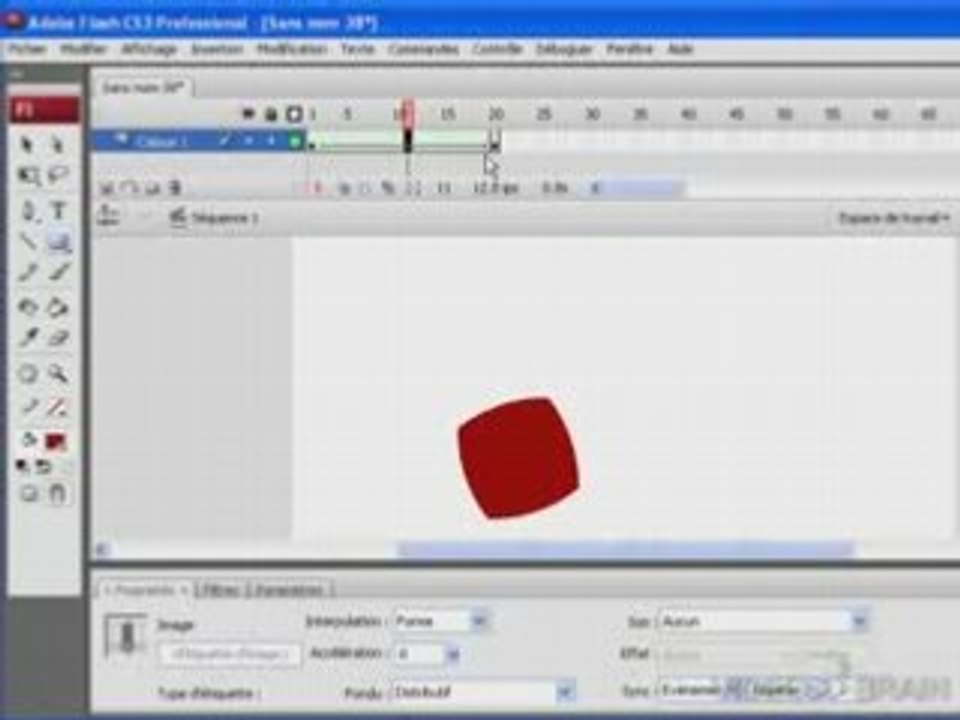 Adobe Flash CS3 : Créer une interpolation de forme