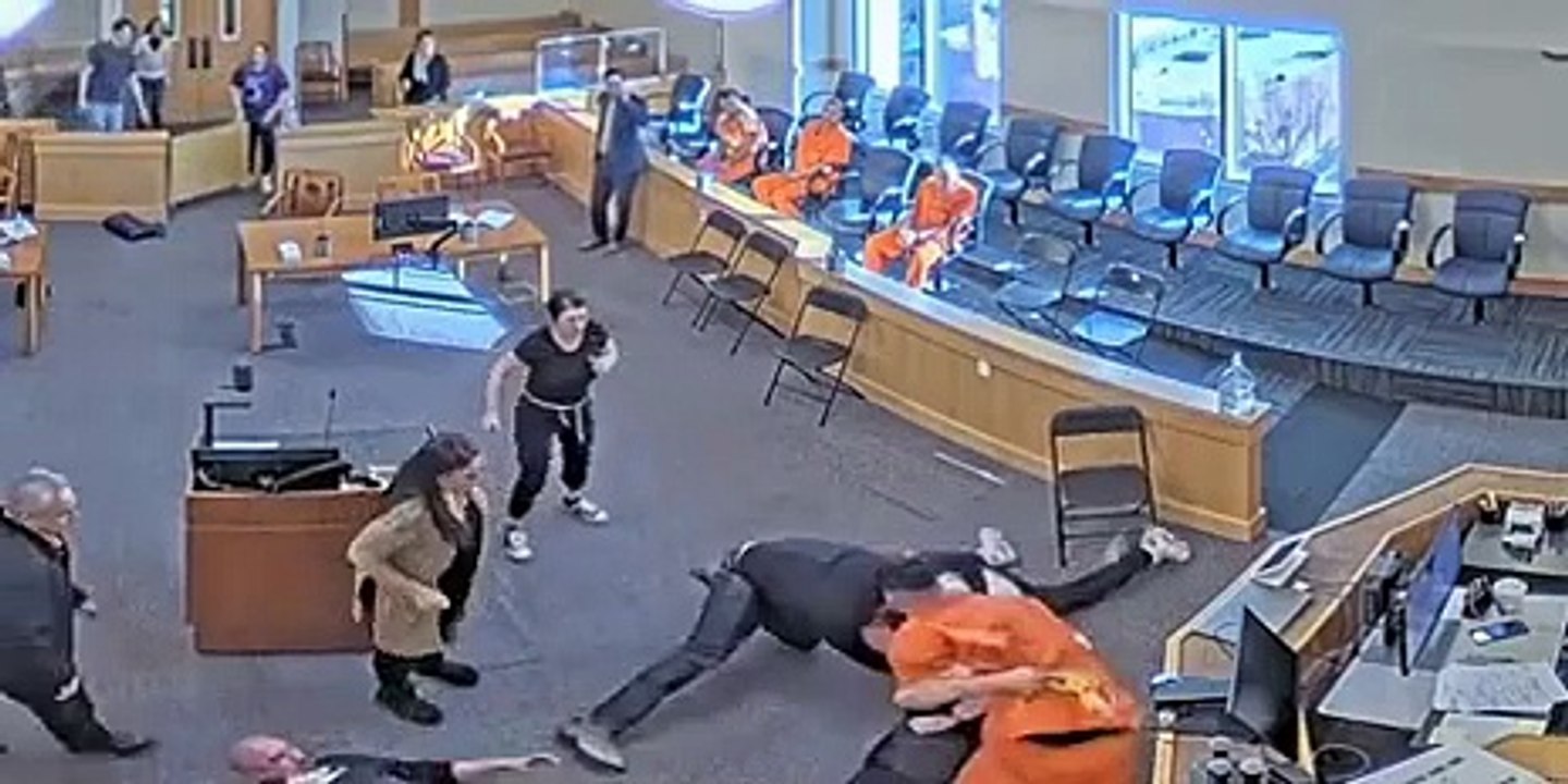 Murder Suspect Attacked by Victim's Family in Courtroom
