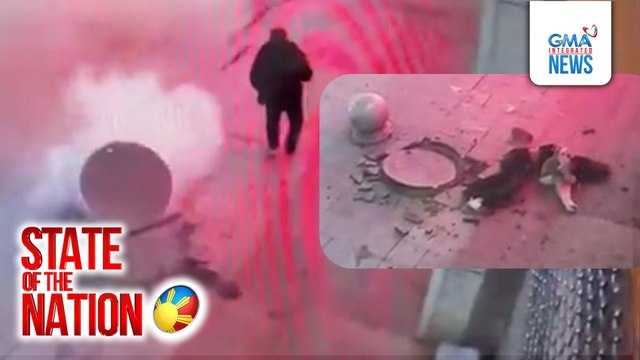 Batang nagsindi ng paputok sa imburnal, lumipad sa ere dahil sa pagsabog | SONA