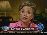 Hillary Clinton Bill O'Reilly Factor Fox News part1