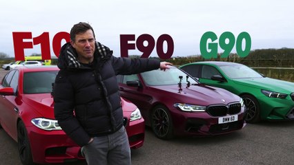 New BMW M5 Generations DRAG RACE