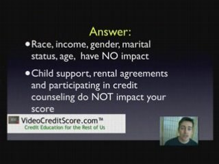 What's NOT in a Credit Score Calculation