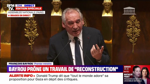Ukraine, Gaza, Trump… François Bayrou évoque des tsunamis irrésistibles qui s'avancent à la tribune de l'Assemblée nationale