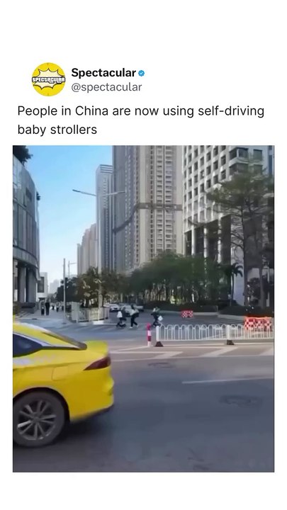 Al-powered self-driving strollers are transforming childcare in China, offering advanced features such as automated navigation, obstacle detection, and braking systems.  Follow us @spectacular for more 🌟   #china #baby