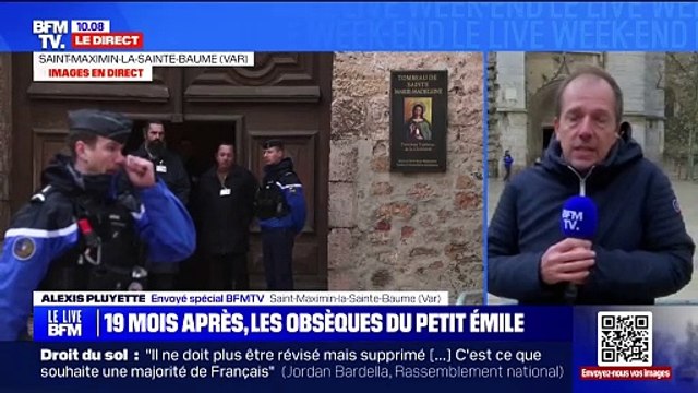 Obsèques du petit Émile: le cercueil du garçonnet de deux ans et demi est arrivé au sein de la basilique de Saint-Maximin-la-Sainte-Baume