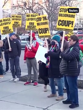 Protesters rally in Washington against Trump administration layoffs