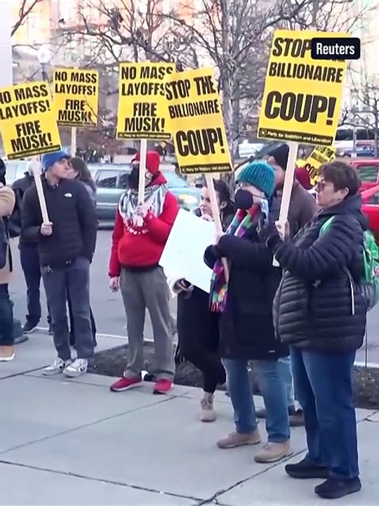 Protesters rally in Washington against Trump administration layoffs