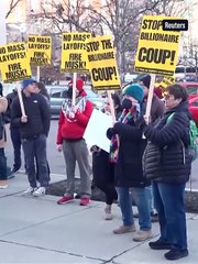 Protesters rally in Washington against Trump administration layoffs