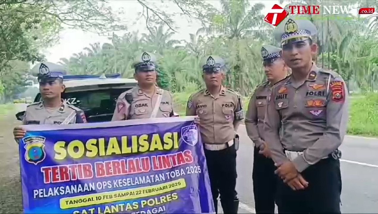 Ops Keselamatan Toba 2025, Satlantas Polres Sergai Gelar  Aksi Sosial dan Sosialisasi Tertib Berlalu Lintas