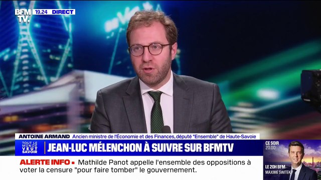 Rejet de la motion de censure par le PS: Il serait temps qu'ils fassent un accord de non-censure avec le gouvernement , estime Antoine Armand (Ensemble)