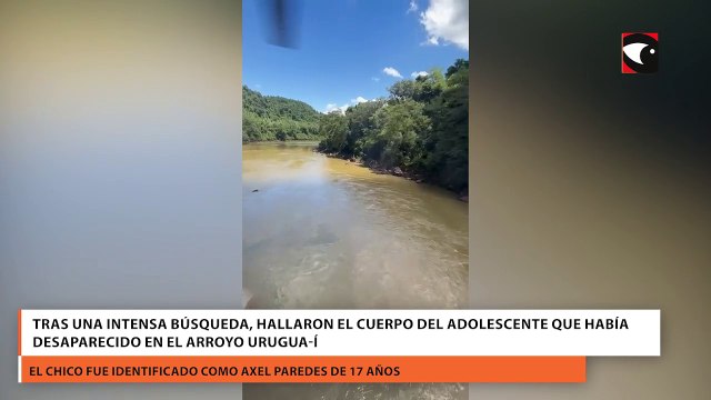 Tras una intensa búsqueda, hallaron el cuerpo del adolescente que había desaparecido en el Arroyo Urugua-í