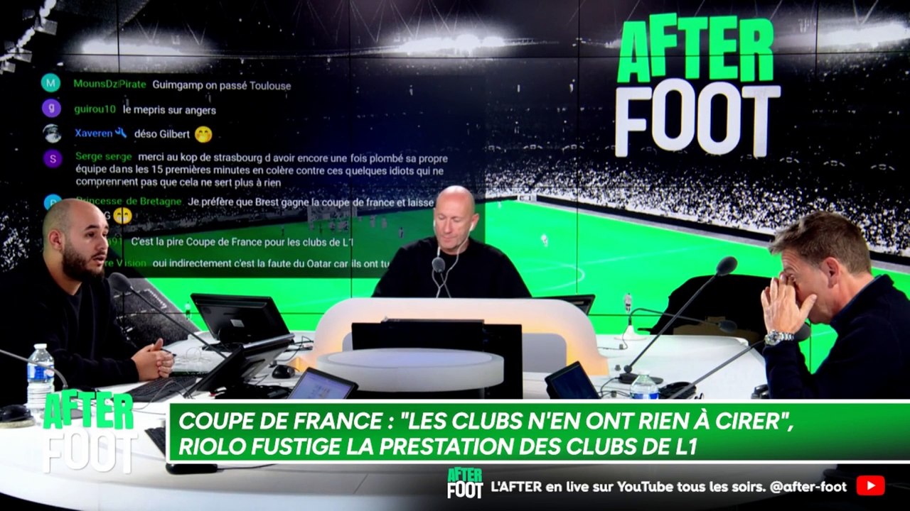 Coupe de France : "Les clubs n'en ont rien à cirer", Riolo fustige la prestation des clubs de L1