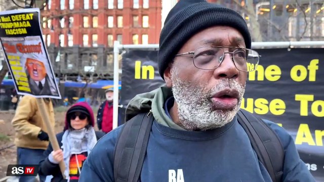 Protesters rally in New York against Trump and Musk, calling 'Project 2025 a fascist program.'