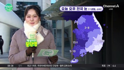 [날씨] 오후 전국 눈... 한낮 기온 올라, 서울 1도 / 25.02.06