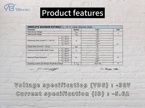 2309-VB is a SOT23 package P-Channel field effect MOS tube