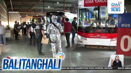 Pampasaherong city bus, pinigilang makabiyahe matapos makitaan ng ilang paglabag sa roadworthiness inspection | Balitanghali