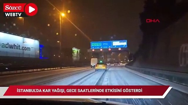 İstanbul'da kar yağışı, gece saatlerinde etkisini gösterdi