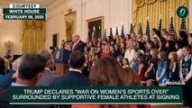 Watch: Trump Signs Order Banning Trans Athletes in Women’s Sports, Warns IOC Before 2028 Olympics