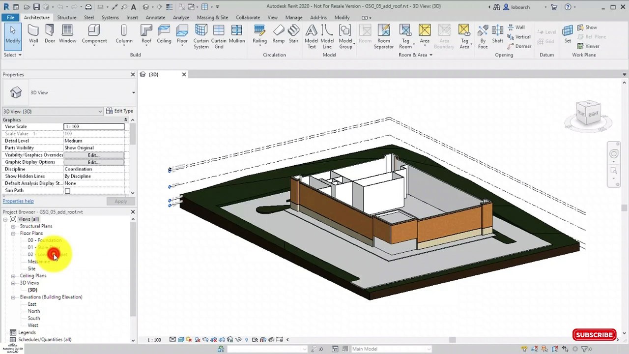 How to Create a Roof in Revit | Part 05 | #revit #autocadcivil3d #autocad #architecture #Autodesk #civil3d