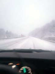 Sinop-Boyabat yolunda kar