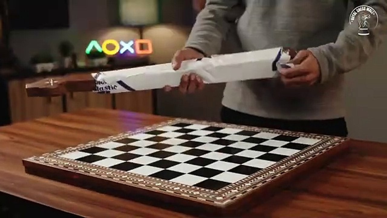 Masterfully Crafted Luxury 21" Wooden Chess Board Table | Royal Chess Mall